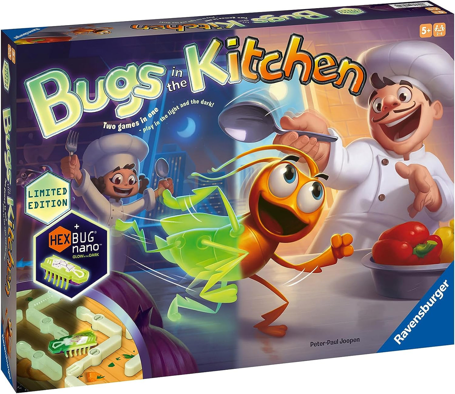 Ravensburger 2023 Special Edition Glow in the Dark Bugs in the Kitchen Board Game for Kids Age 6 Years Up - 2 to 4 Players