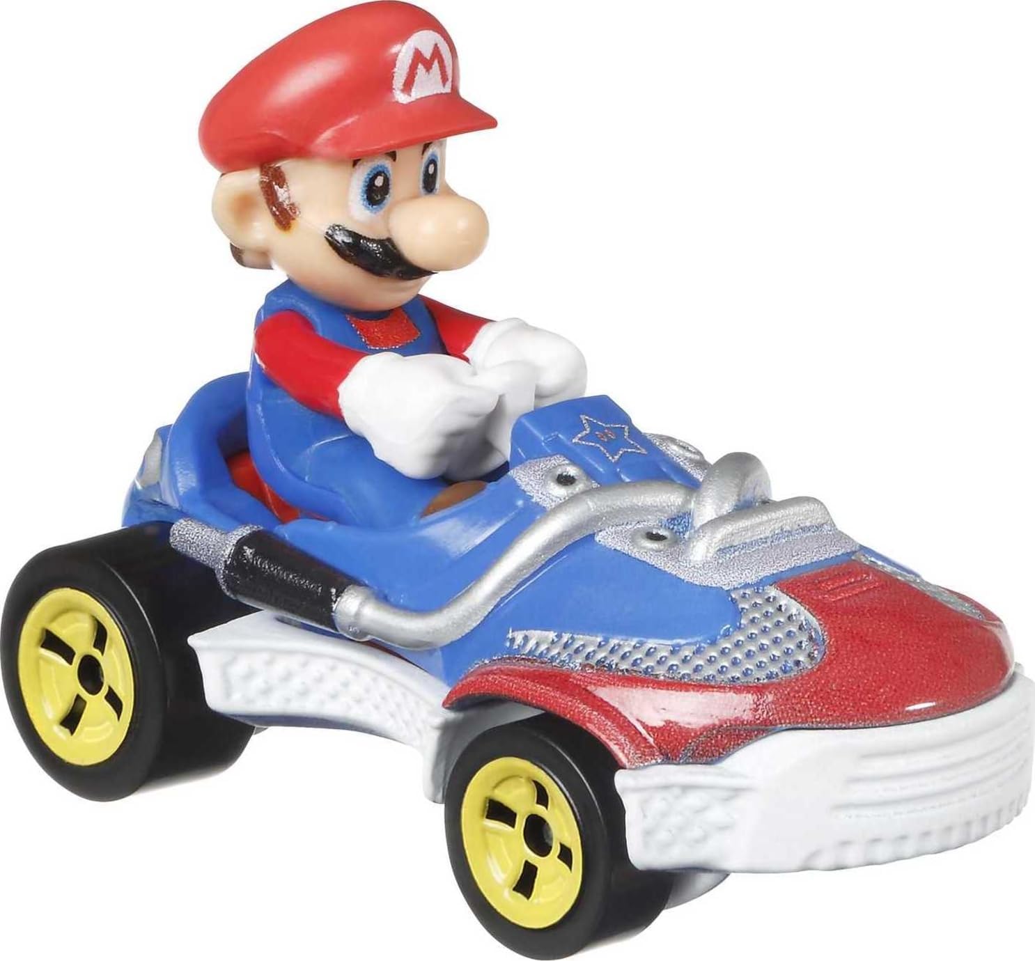 Hot Wheels GWB38 Mario Kart Die-Cast Character Replicas in 4-Pack Each Assortment Includes Fan-Favorite Characters and 1 Exclusive Ages 3 and older, Multicolor, 5.08 cm*3.175 cm*7.62 cm 1:64 Mario Kart 4 Pack #2