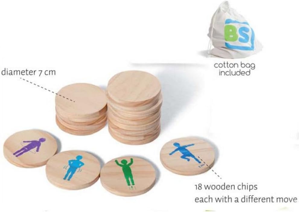 BuitenSpeel Toys GA264 Moves Active Game of Memory and Body Movements, Multicolor