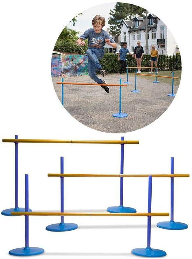 BS Toys Hurdles - Obstacle game - Limbo game - Ideal For Outdoors - Suitable For Children from 6 years - Blue - 102 x 2 x 56 cm
