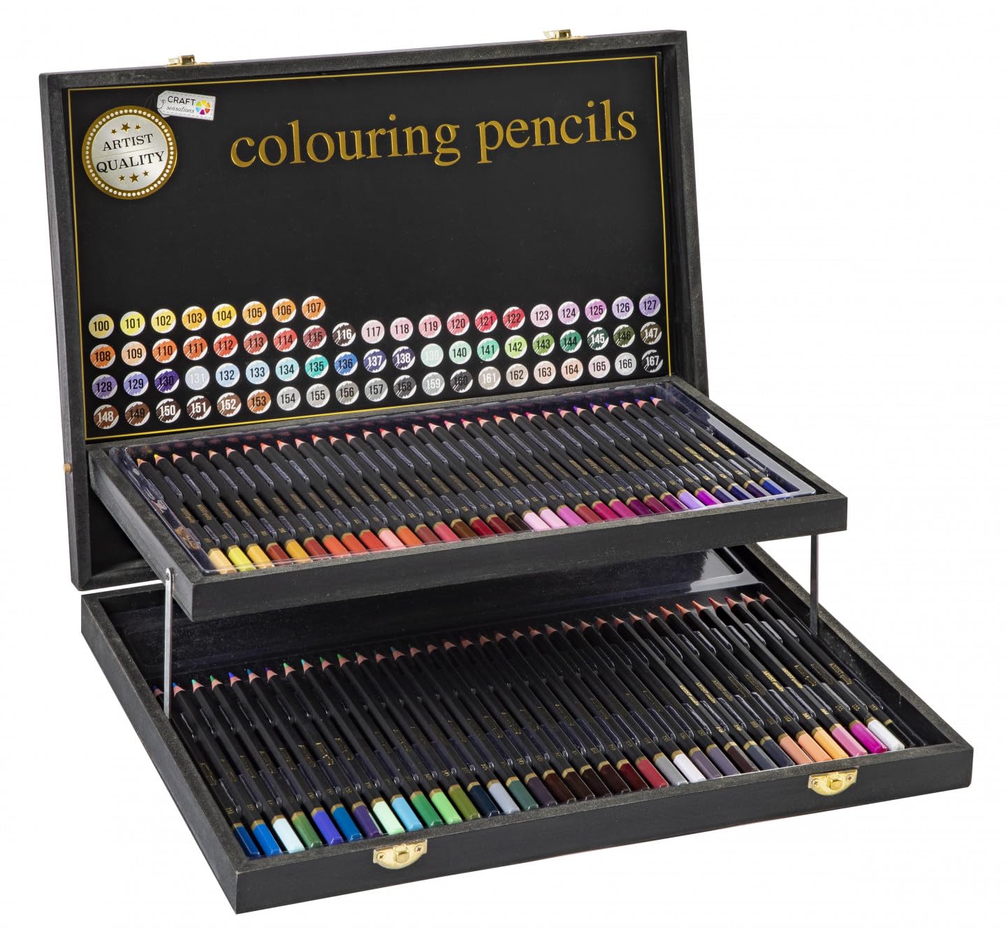 Craft Sensations – Colouring pencils, 68 pezzi in legno (K-CR047