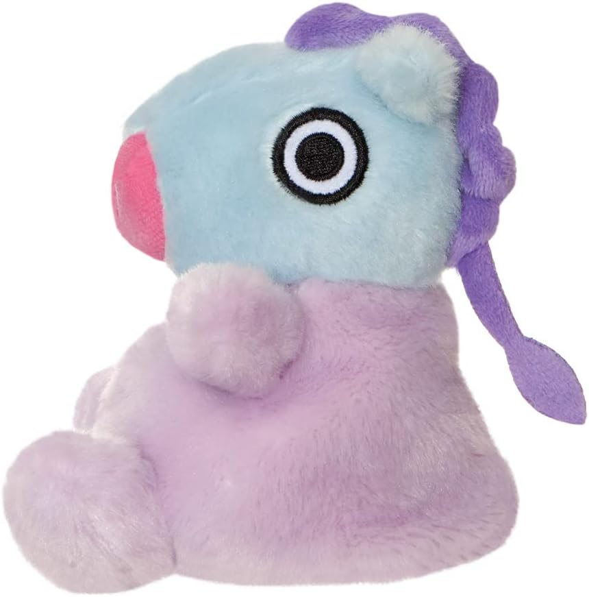 AURORA, 61508, BT21 MANG Palm Pal, 5In, Eco-friendly soft toy, Purple & Blue