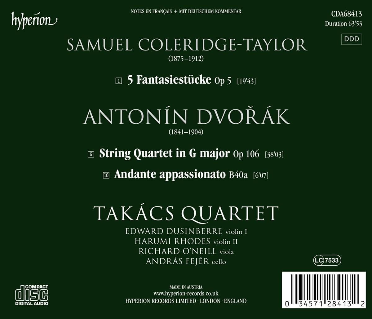 Dvorák: String Quartet, Op. 106/Coleridge-Taylor: Fantasiestücke