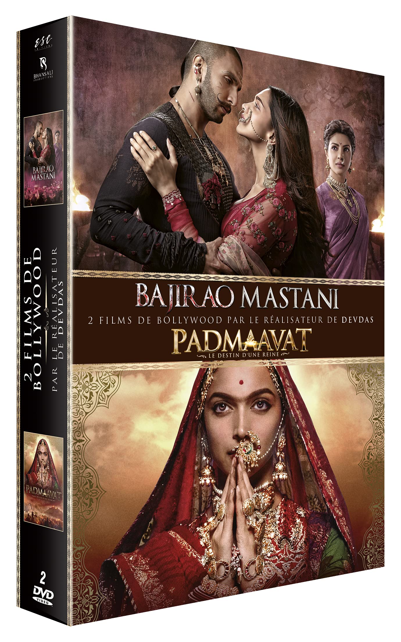 Blockbusters de bollywood - coffret 2 films : bajirao mastani + padmaavat