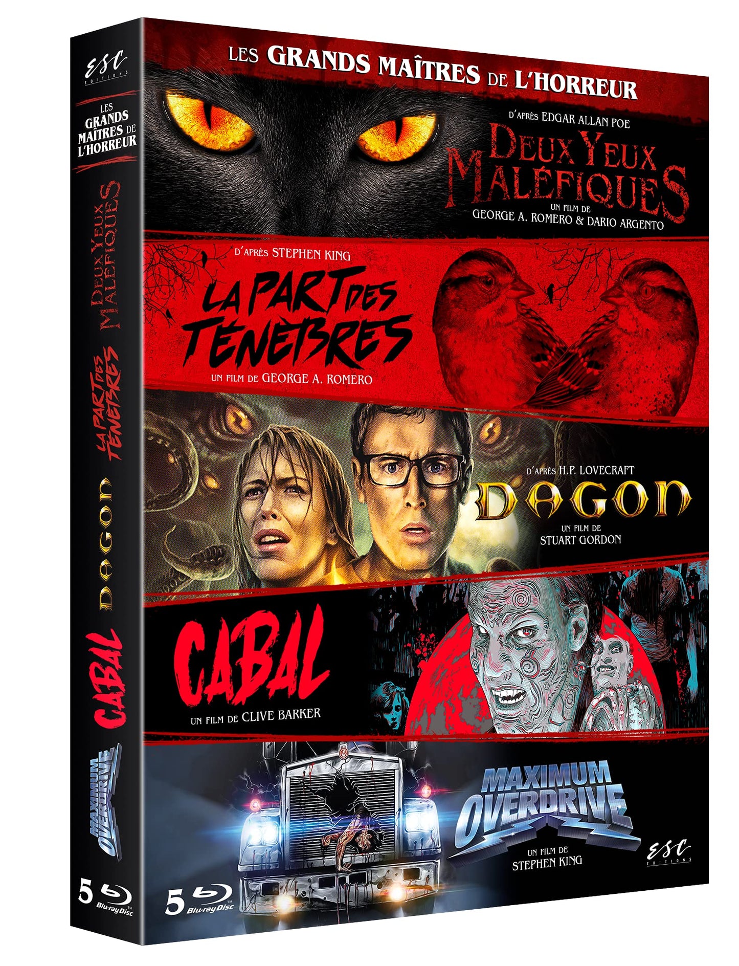 Les grands maîtres de l'horreur- coffret 5 films