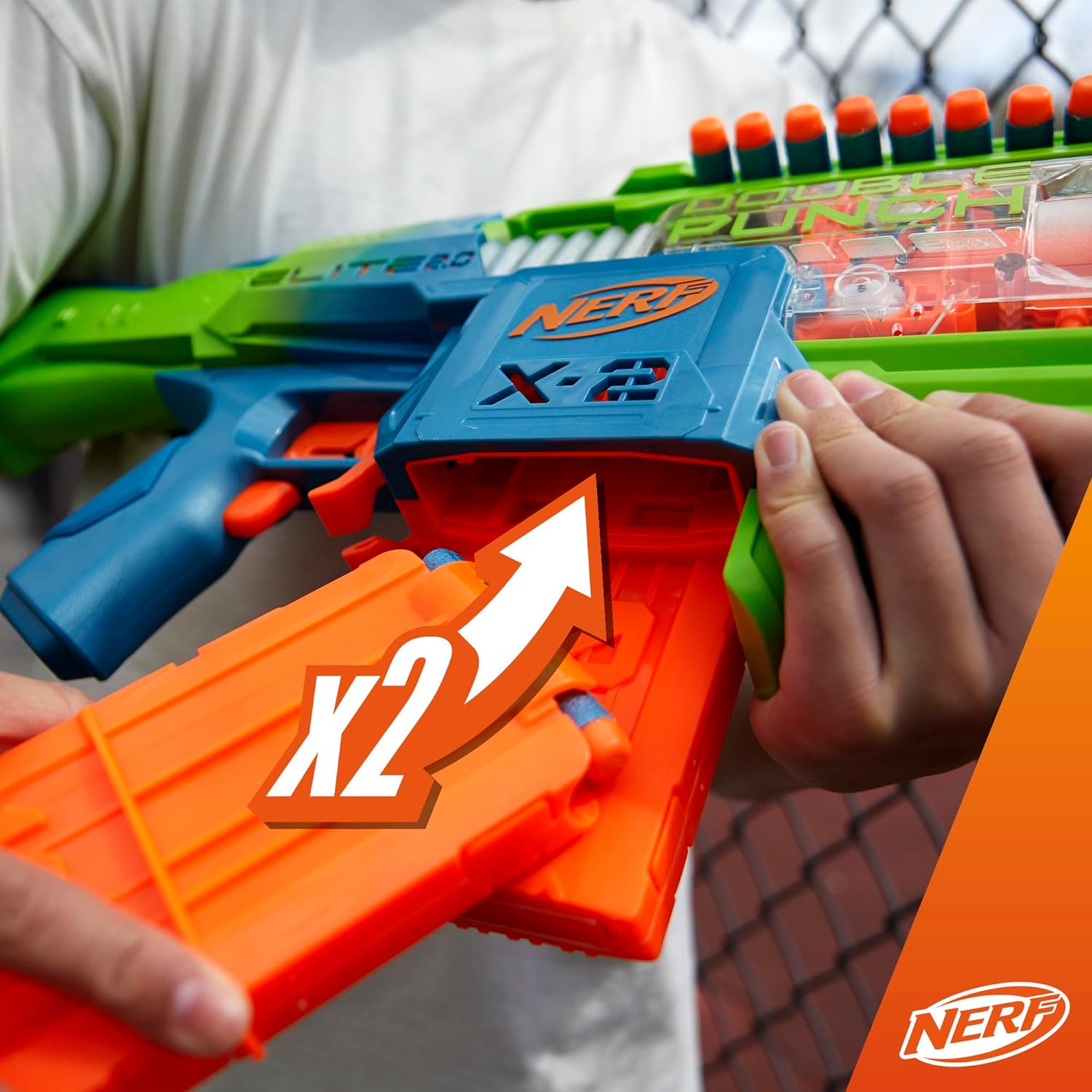 Nerf Elite 2.0 Double Punch Motorised Dart Blaster