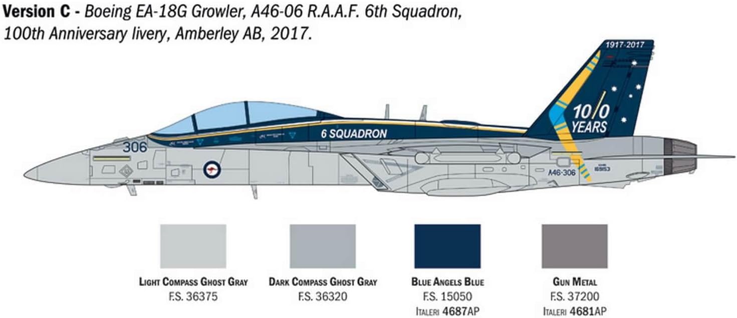 Italeri 2824 EA-18G Growler 1:48 Plastic Model Kit