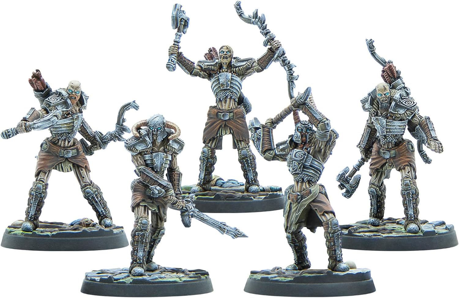 Modiphius: The Elder Scrolls: Call to Arms: Draugr Scourges - 5 Figure Resin Expansion, Chapter 4, Unpainted, 32mm Miniatures with Scenic Bases, RPG