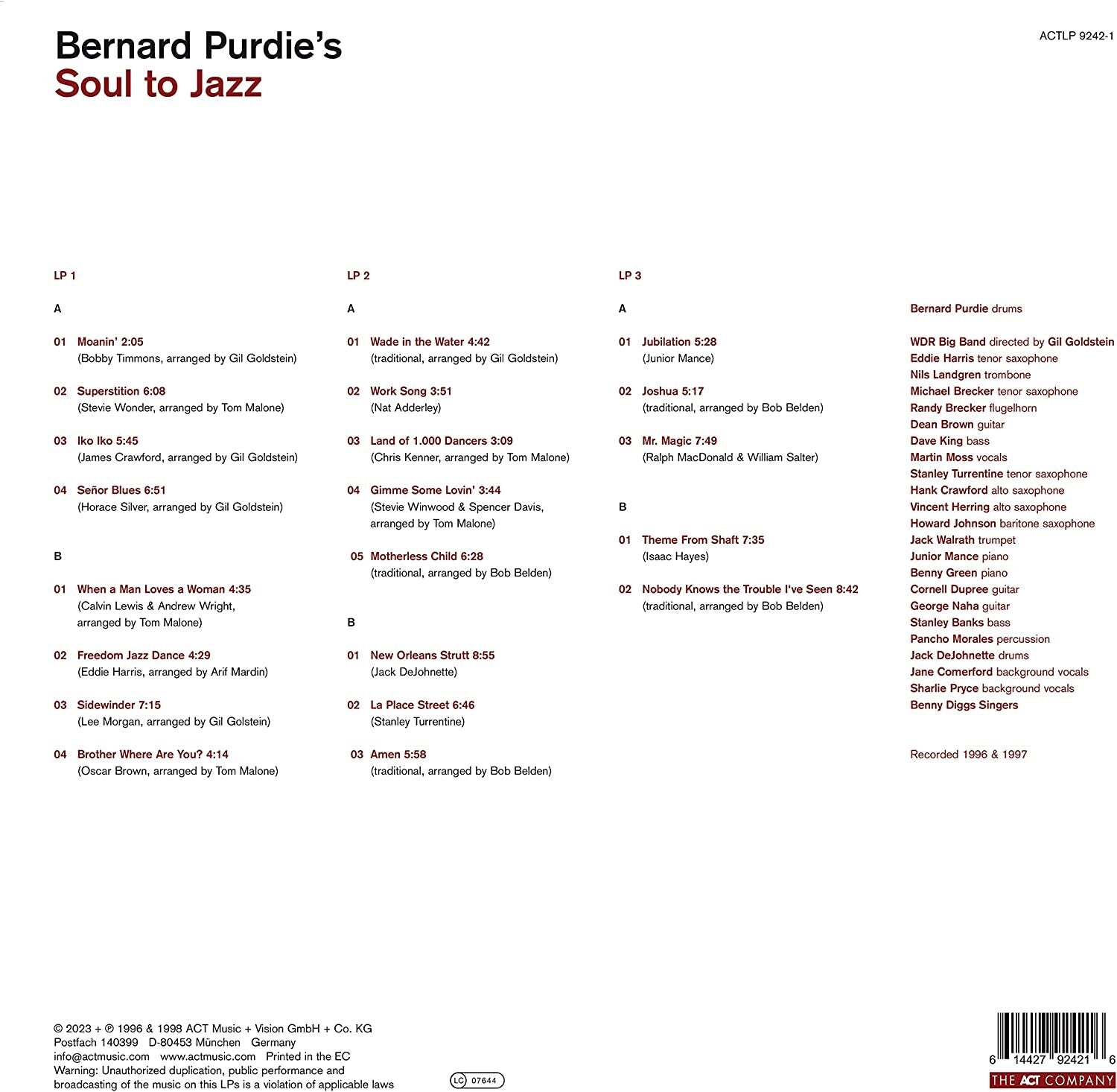 Bernard Purdie's Soul to Jazz