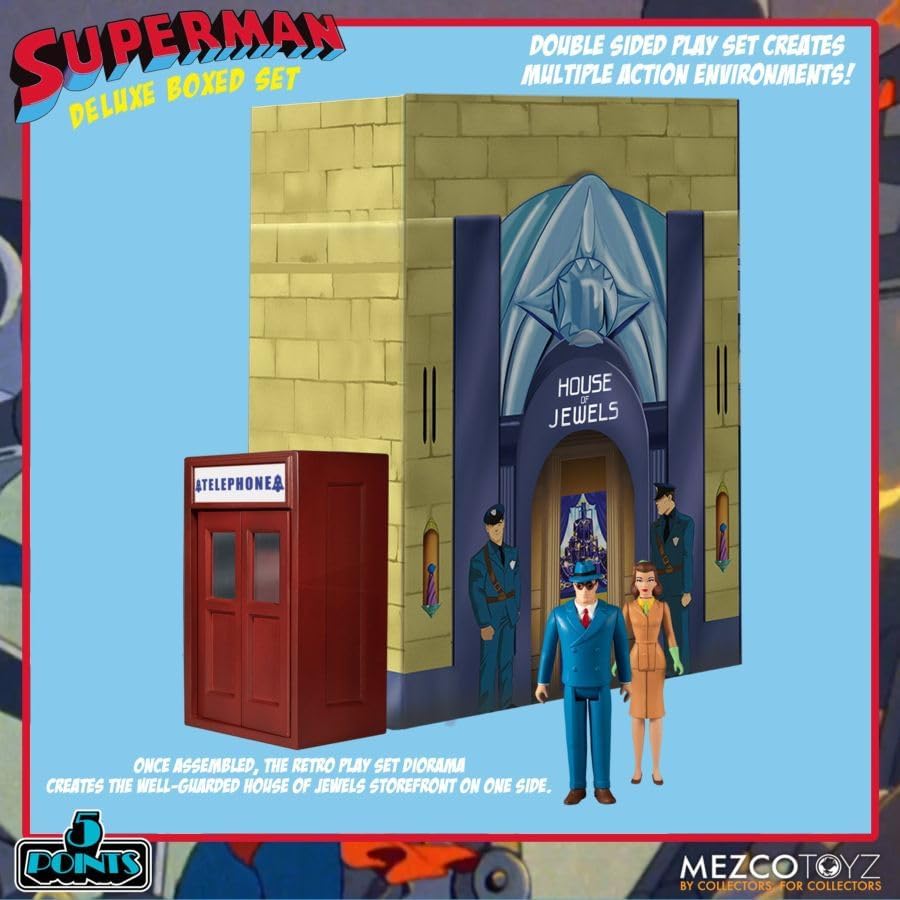 Mezco 5 Points Superman - The Mechanical Monsters (1941): Deluxe Boxed Set