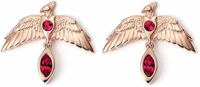 Harry Potter boucles d´oreilles Stud Fawkes Rose Gold (Argent Sterling