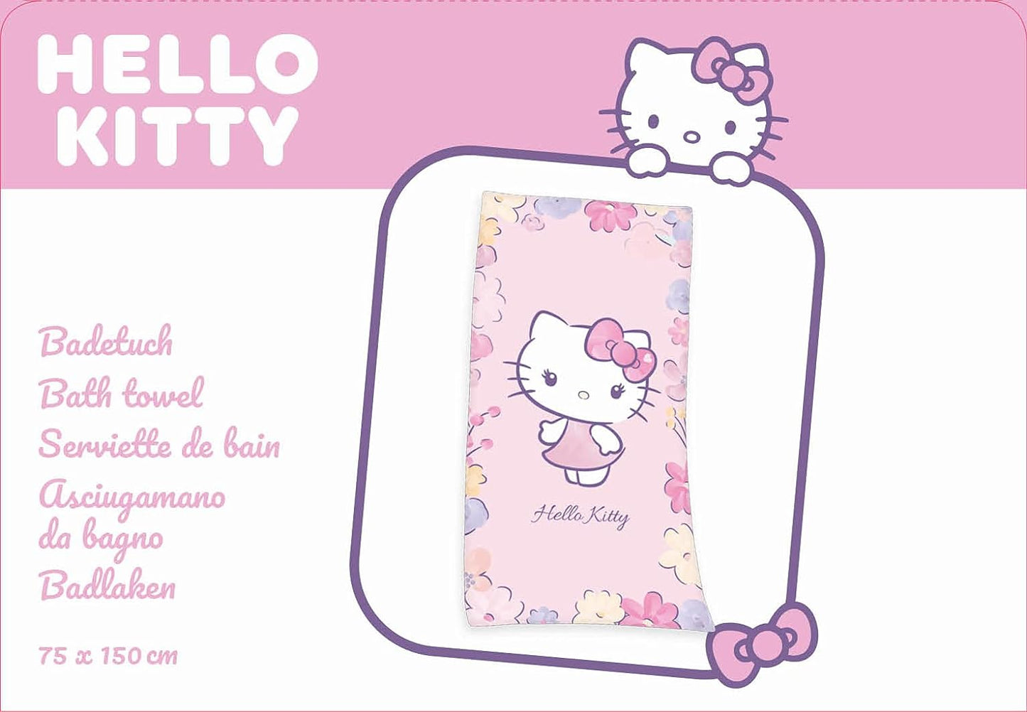 Hello Kitty Velours-Handtuch Hello Kitty 75 x 150