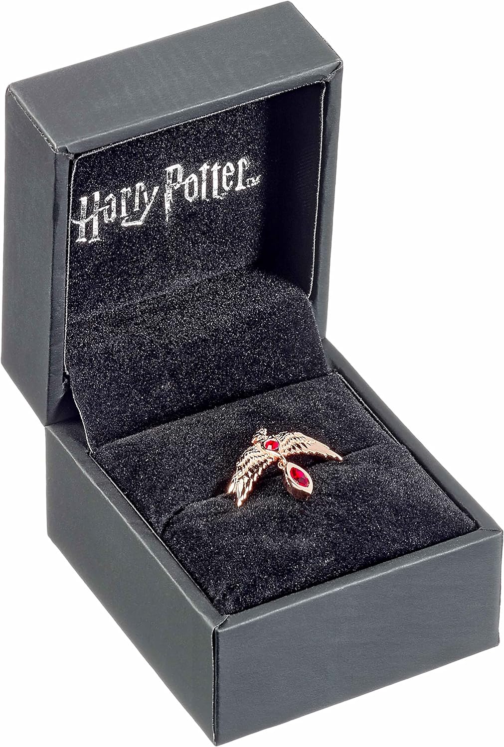 Harry Potter Sterling Silver Fawkes Rose Gold Plated Ring Size Small