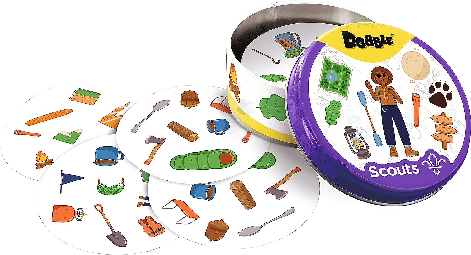 Asmodee | Dobble Scouts | Card Game | Ages 6+ | 2-8 Players | 15 Minutes Playing Time