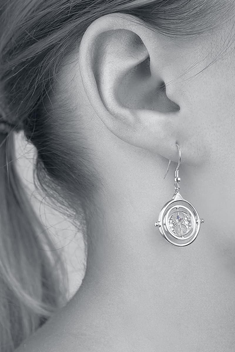 Harry Potter Zeitumkehrer (Time Turner) Oorbel zilverkleurig