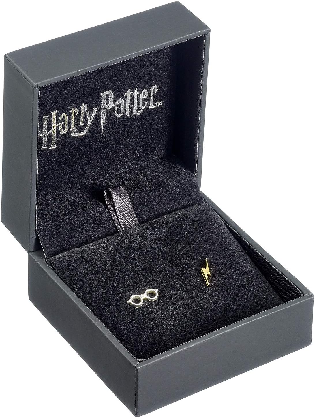 Official Harry Potter Sterling Silver Lightning Bolt & Glasses Stud Earrings by The Carat Shop
