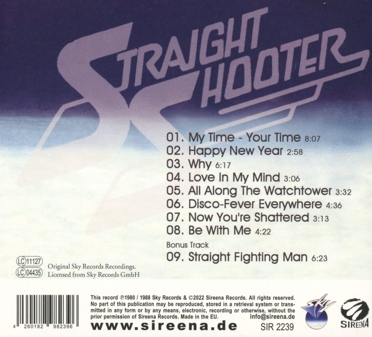 MY TIME-YOUR TIME-STRAIGHT SHOOTER
