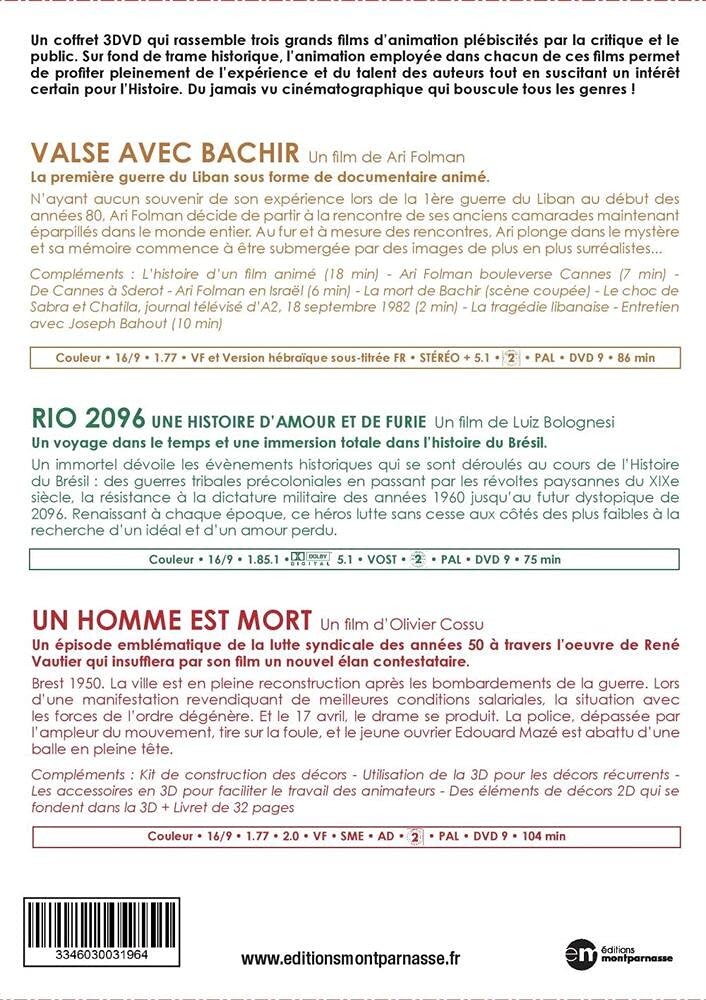 Valse avec Bachir - Rio 2096 - Un homme est mort - 3 DVD