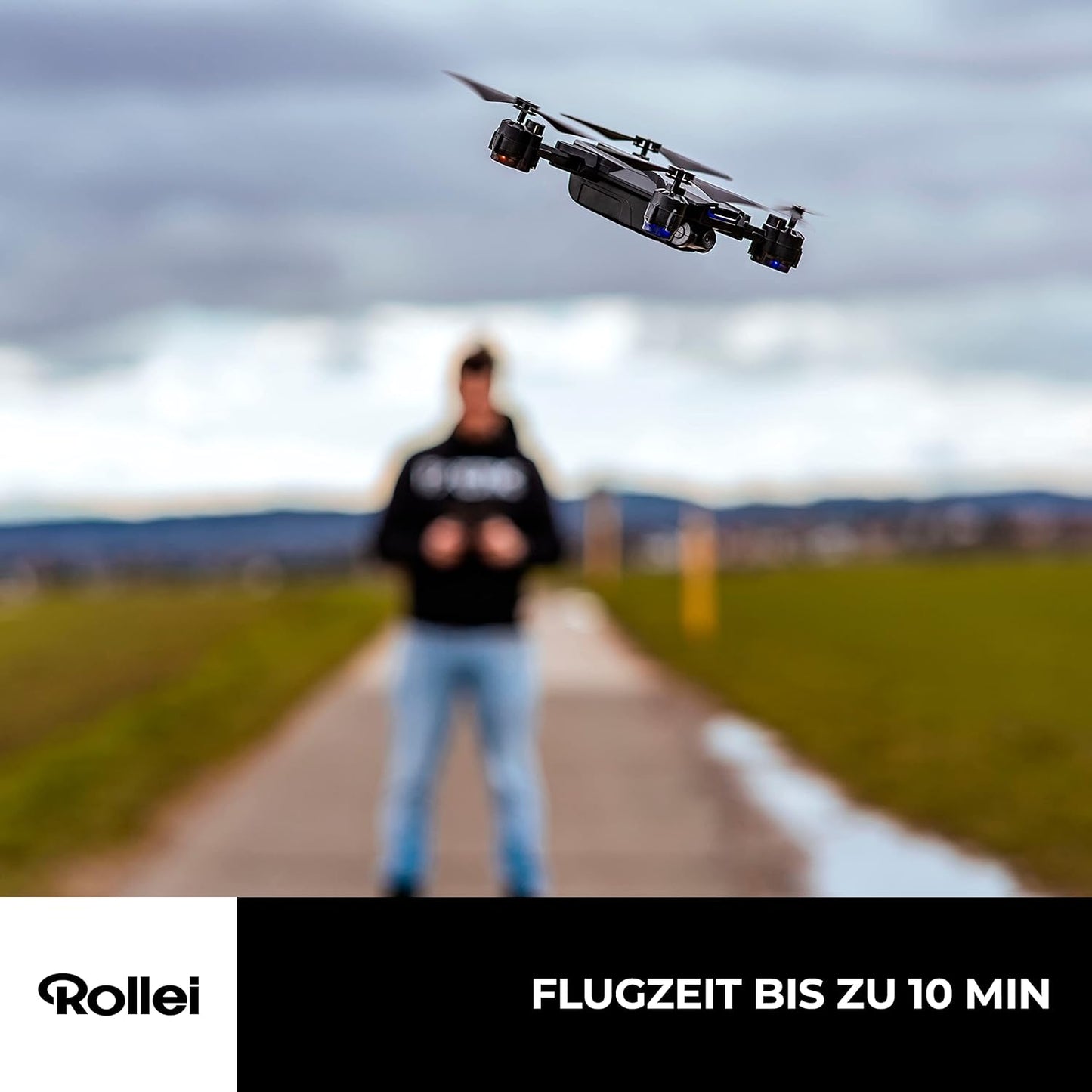 Rollei Fly 80 Combo Drone, WiFi Live Image Transmission, 6-Axis Gyroscope, Long Flight Time, App Control and Includes Remote Control