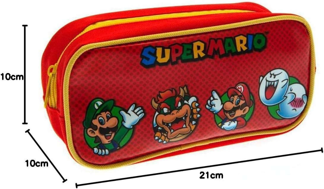 Nintendo: Super Mario Character Circles Rectangle Pencil Case (Portapenne