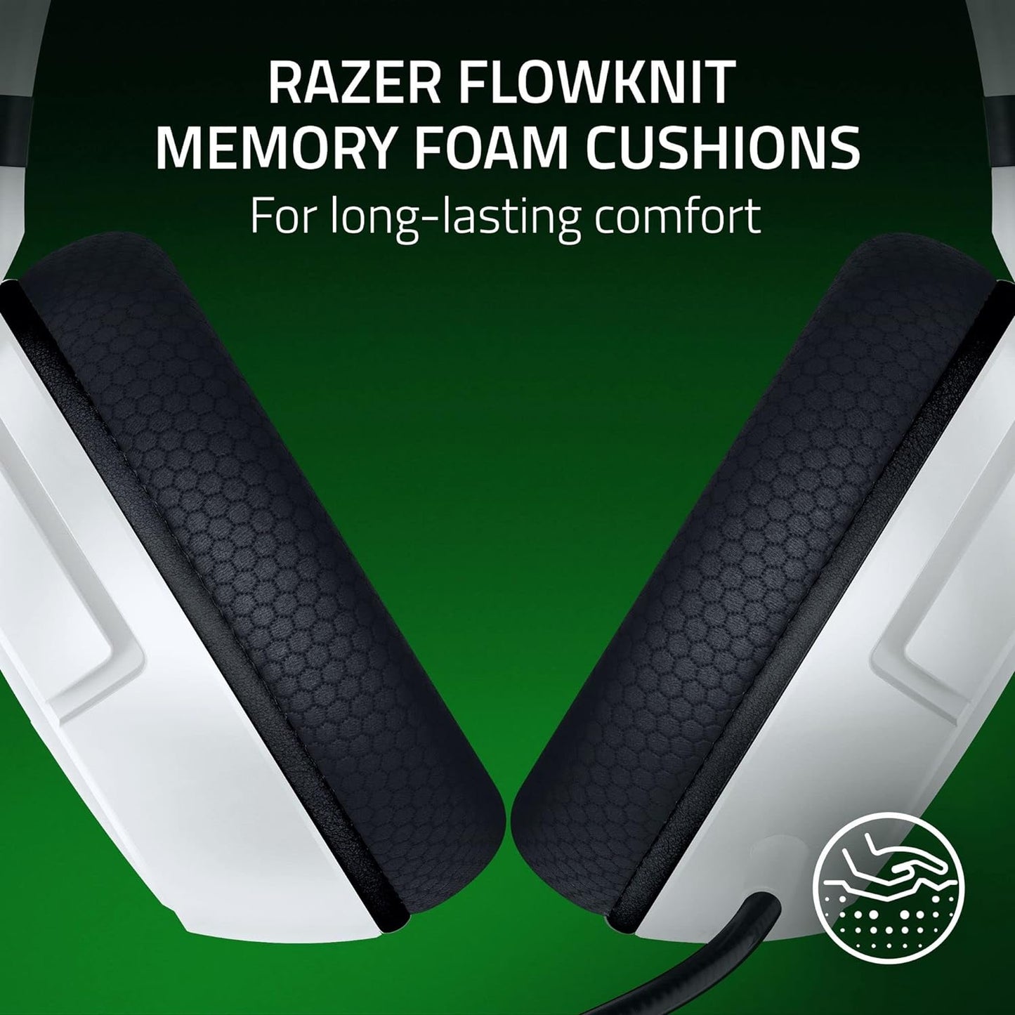 Razer Kaira HyperSpeed - Wireless Multi-Platform Gaming Headset for Xbox (HyperSpeed Wireless, TriForce 50mm Drivers, HyperClear Cardioid Mic, FlowKnit Memory Foam Cushions) White