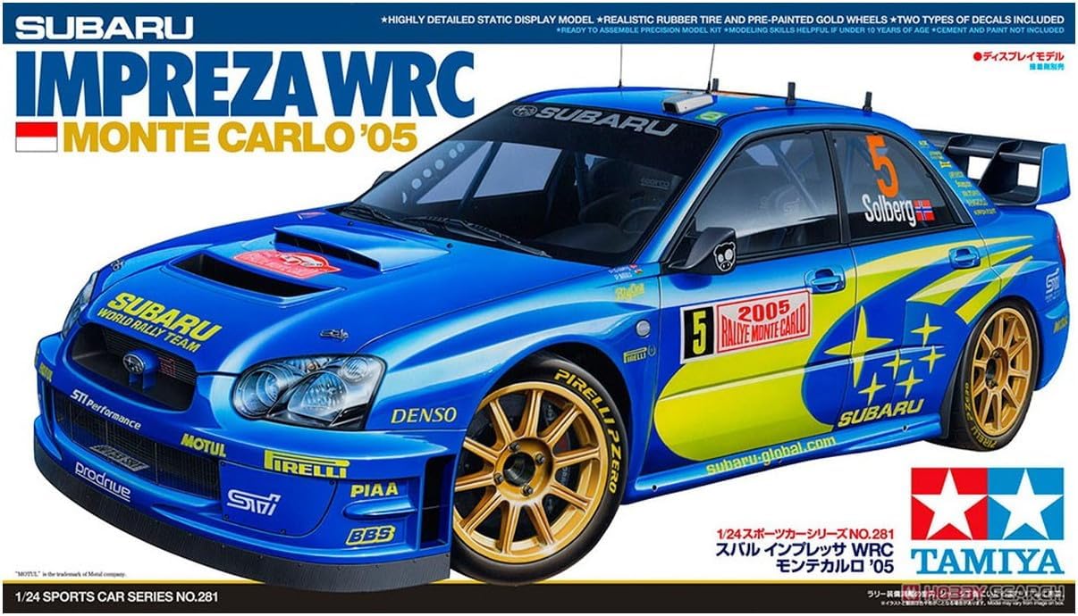 Tamiya # 24281 Subaru Impreza WRC Monte Carlo 05 1/24 Scale Plastic Model Kit, Needs Assembly (Japan import