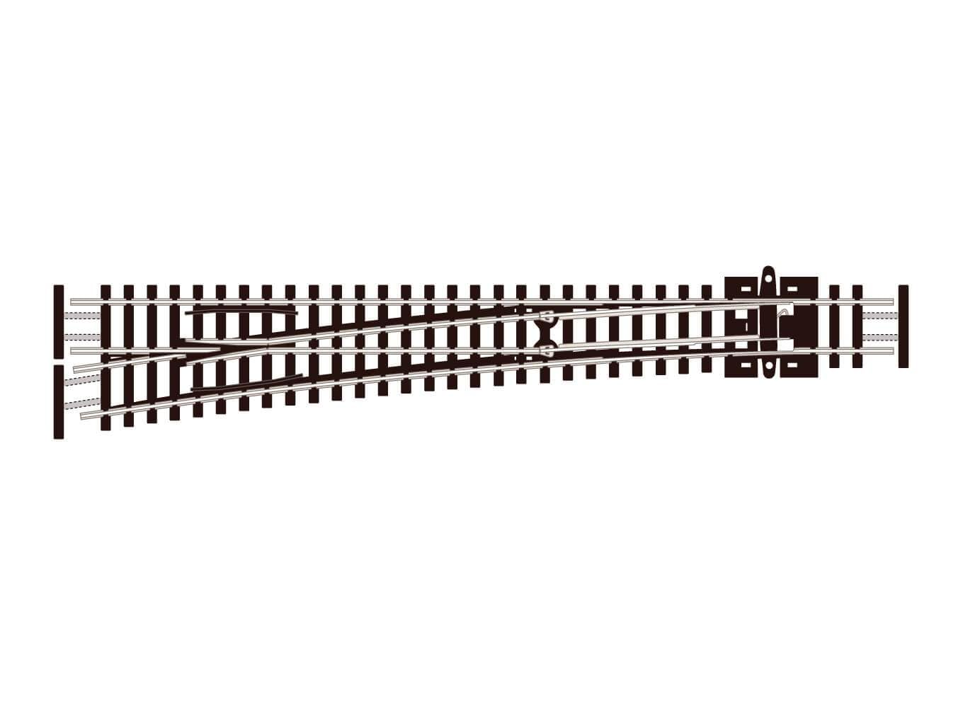 Peco SL-E389F Code 55 Electrofrog Large Left Hand Point