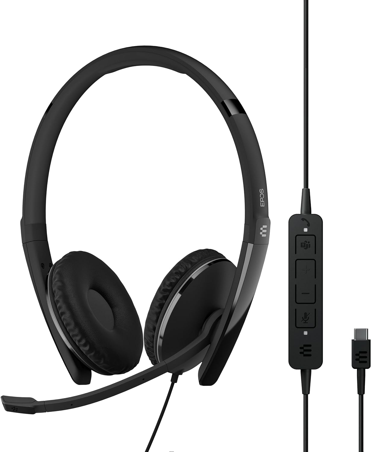 EPOS I SENNHEISER ADAPT 160T ANC USB-C - ADAPT 100 Series - headset - on-ear - wired - active noise cancelling - USB-C - black - Certified for Microsoft Teams, Optimised for UC