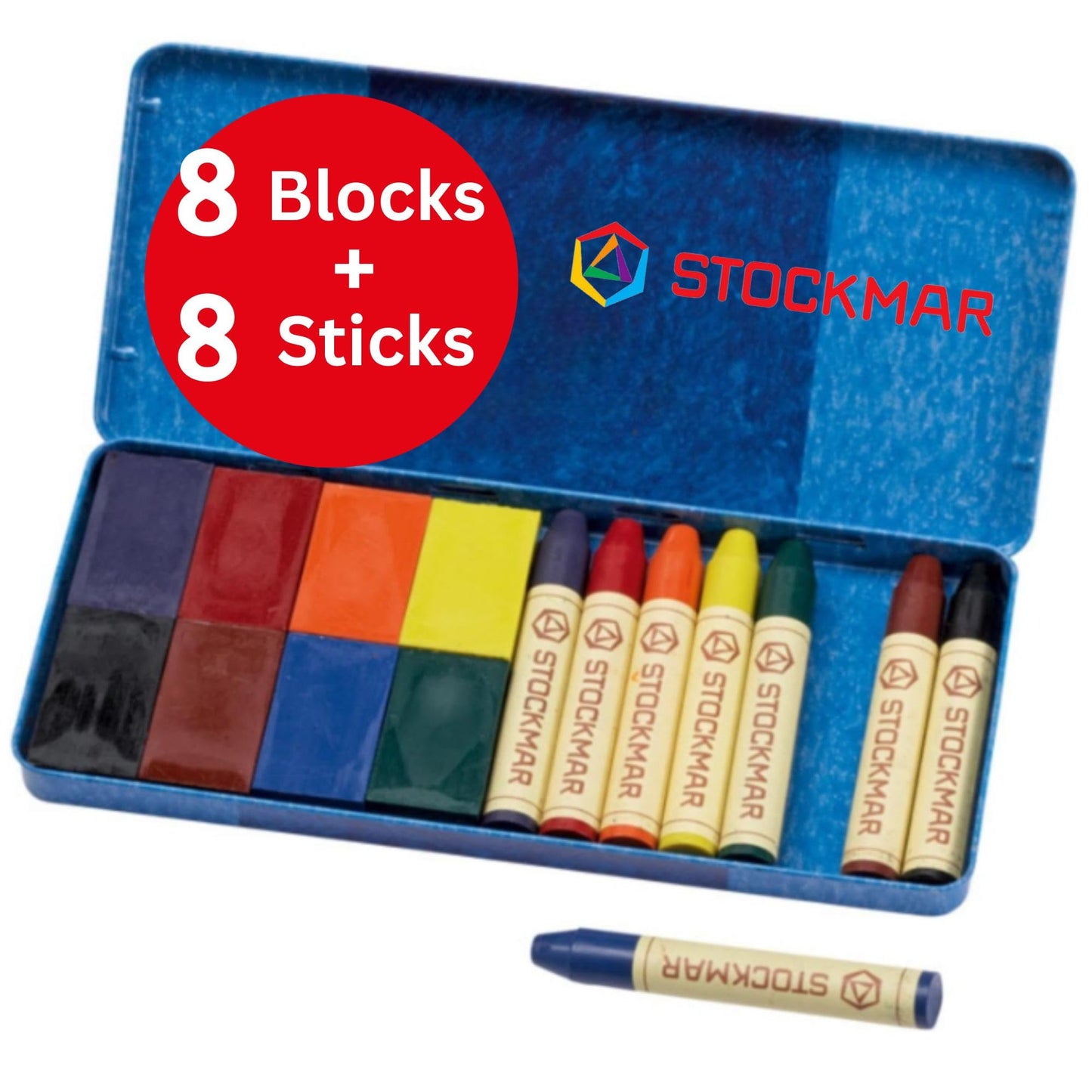 Stockmar Block/Stick Beeswax Crayon Combination in a Tin - Set of 16