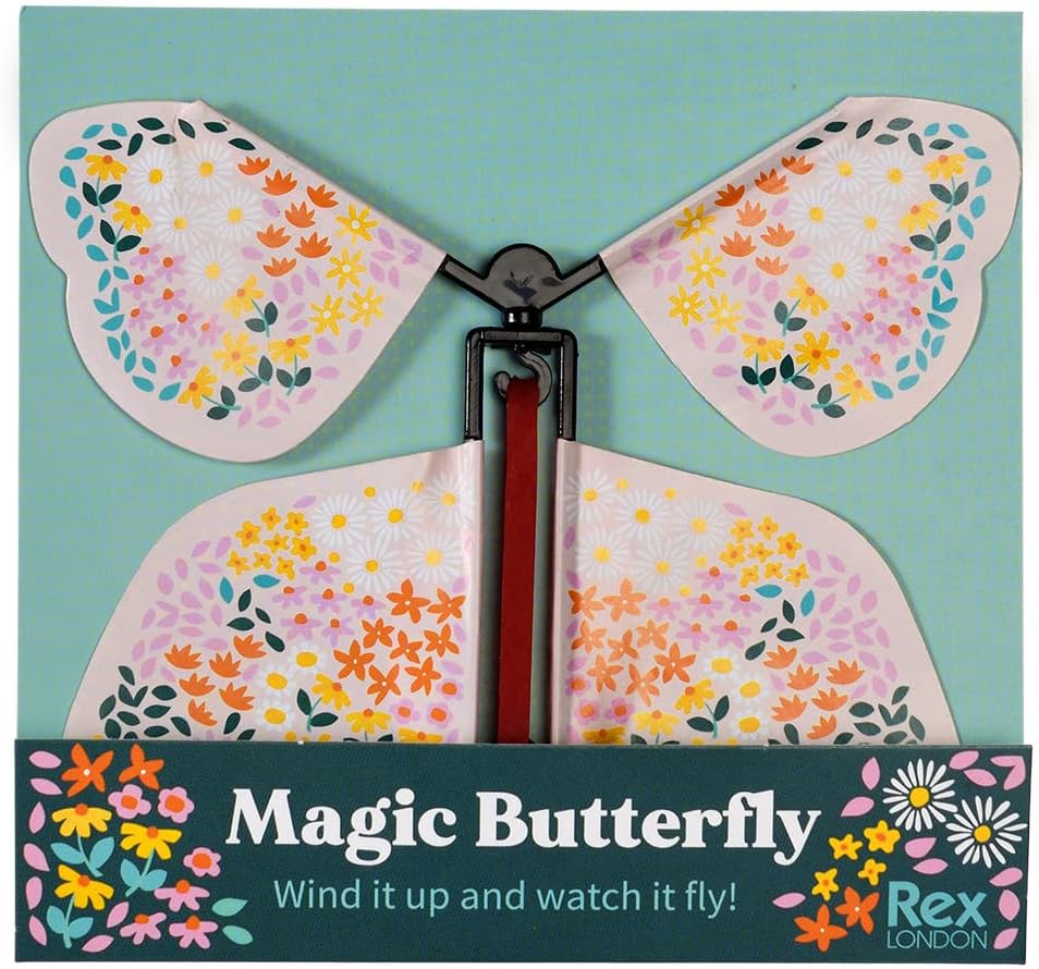 Rex London Pink Magic Wind Up Butterfly