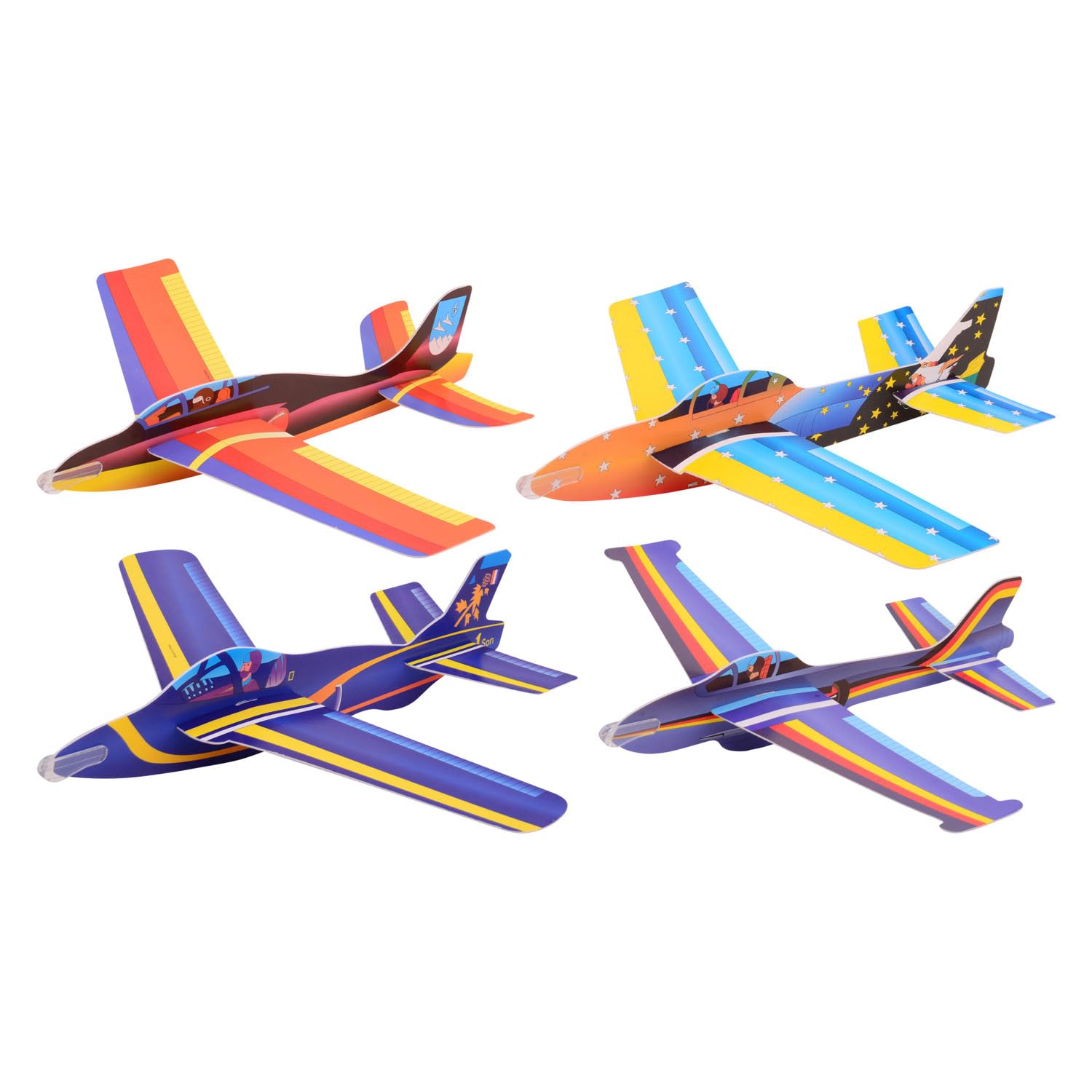 Jumbo EVA vliegtuigen in display 45 cm 6 assorti
