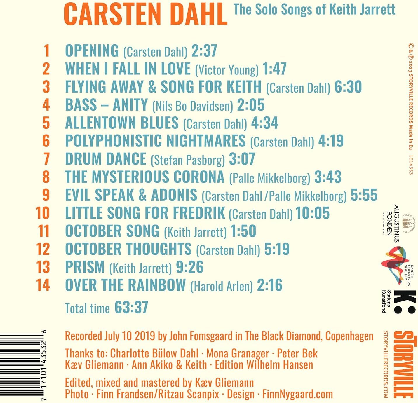 The Solo Songs of Keith Jarrett