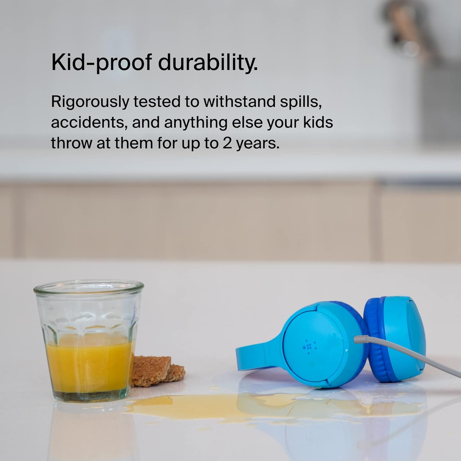 Belkin SoundForm Mini Wired On-Ear Headphones for Kids, Over-Ear Headset for Children with inline Microphone for Online Learning, School, Travel, Play, For 3.5mm Compatible Devices