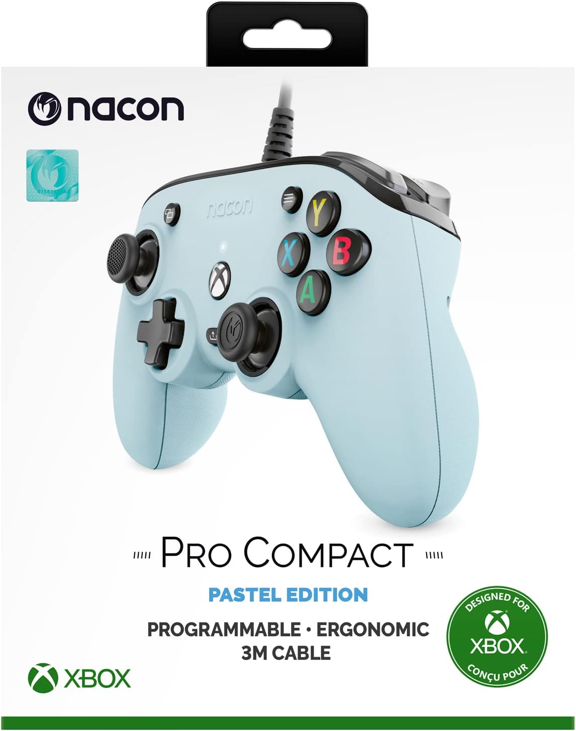 Nacon Pro Compact Controller Edition Pastel voor Xbox-serie, Xbox One en Windows 10