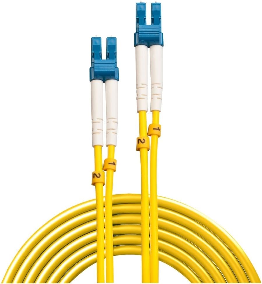 Lindy 1.0m OS2 LC Duplex Cable de Fibra optica 1 m Amarillo - Cable de Fibra óptica (1 m, OS2, LC, LC, Male Connector/Male Connector, Amarillo