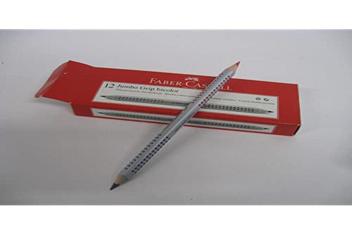 Faber-Castell Lápices de colores Jumbo Rojo Azul (12 Unidades