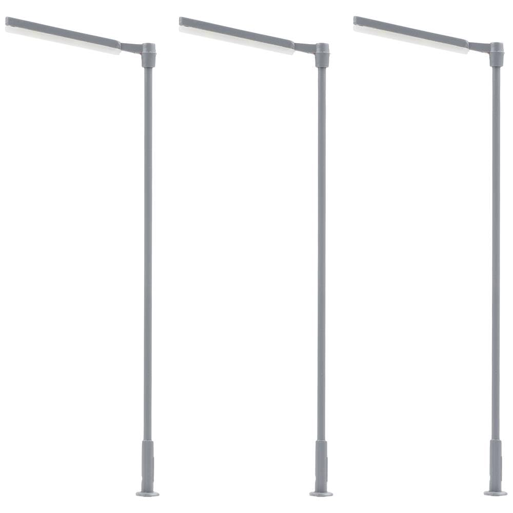 Faller LED Straight Arm Street Light Cool White 95mm (3) FA180121 HO Gauge