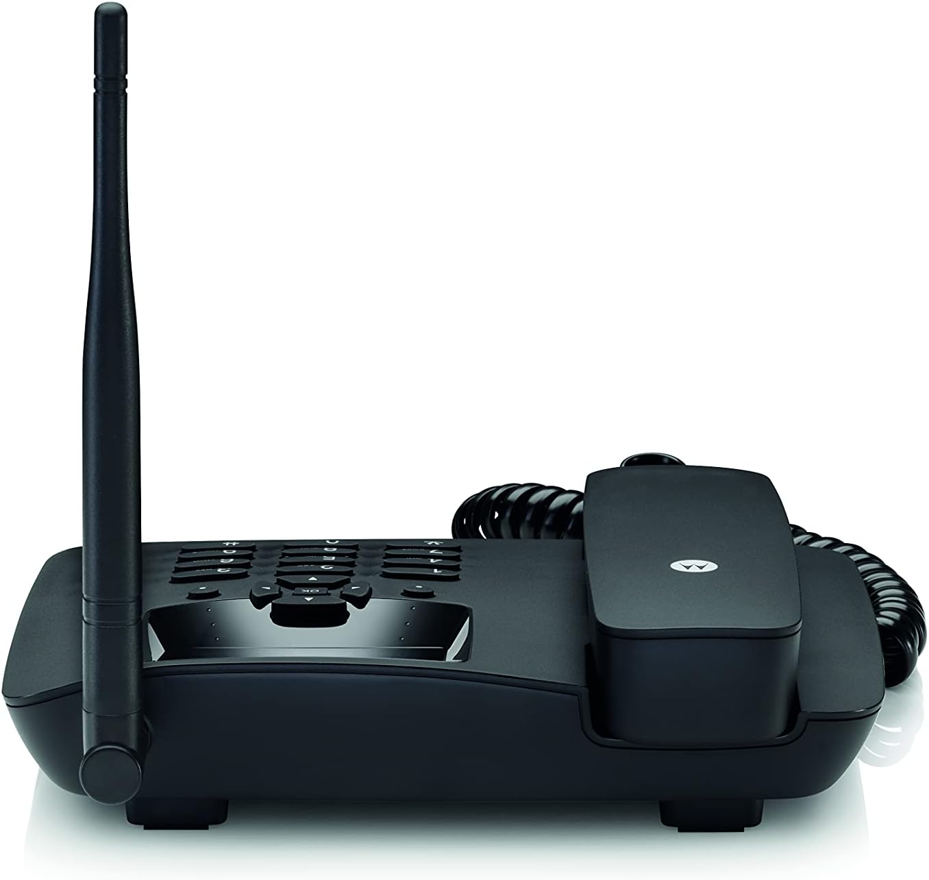 Motorola Voice - FW200L Telefono fisso wireless 2G, GSM Quad Band, Batteria di backup, Microfono muto, Vivavoce - Colore nero