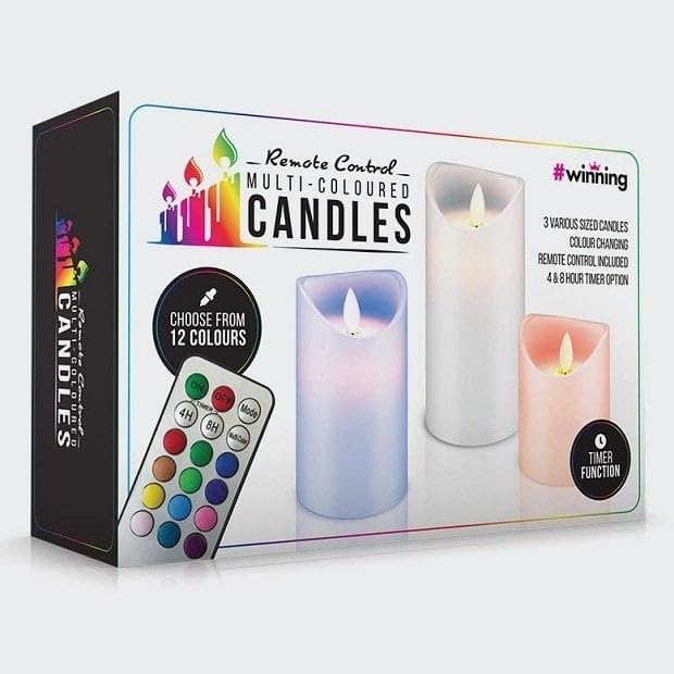 #winning Remote Control Multi-Coloured Candles