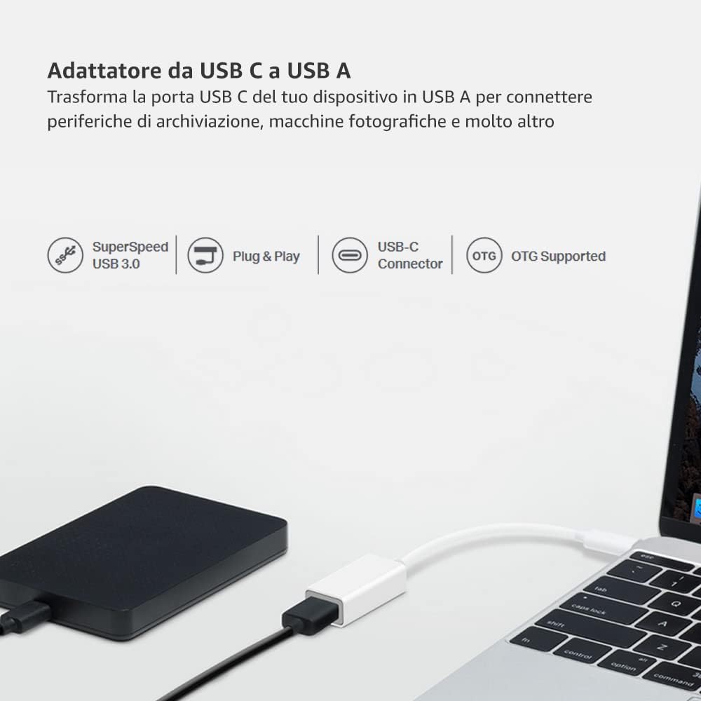 TP-Link USB C to USB 3.0 Adapter Super Fast OTG Function Compatible Devices with USB Type C - Adapter with Cable, USB A, USB C (UC400