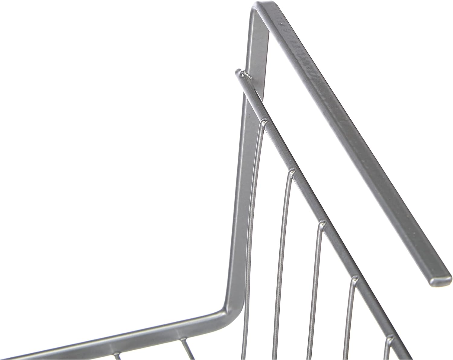 Metaltex Kanguro Cupboard Organiser, Under Shelf Storage Basket with Polytherm Coating for Long Term Use, Silver, Size: 40 cm