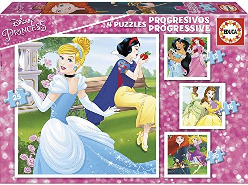 Educa - Disney Princess. 4 progressieve kinderpuzzels. +3 jaar (17166