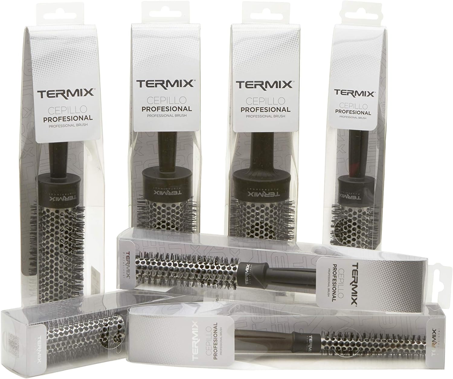 Termix Profesional Hairbrush Ø 23 mm- Aluminum Thermal Hairbrush with Nylon bristles, Ideal for All Types of Hairstyles, 2525157 23/37 mm
