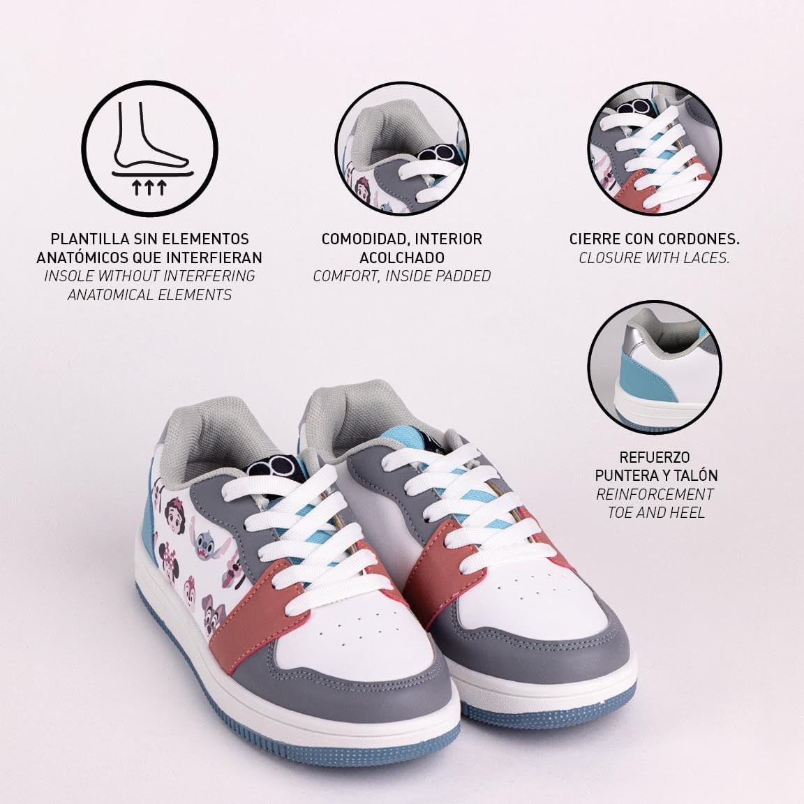 Sports Shoes For Kids Disney White (Size: 37)
