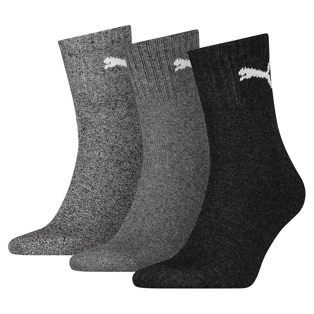 Puma Short Crew Socks (3 Pairs) 6-8 Grey 6-8 Grey