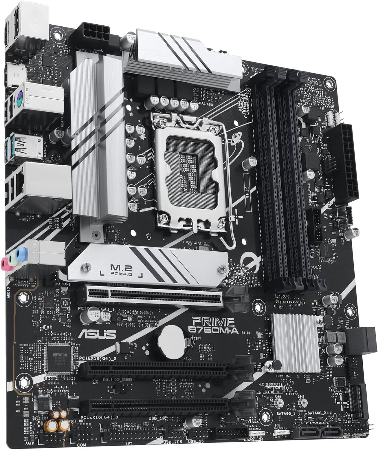 ASUS PRIME B760M-A-CSM Business Motherboard Socket Intel LGA 1700 (Intel B760, mATX, DDR5 Memory, 2x PCIe 4.0 M.2, Aura Sync
