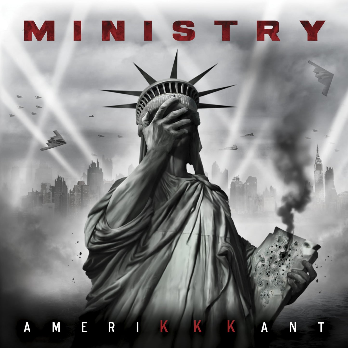 Amerikkkant - Grey W/ Black & White Splatter