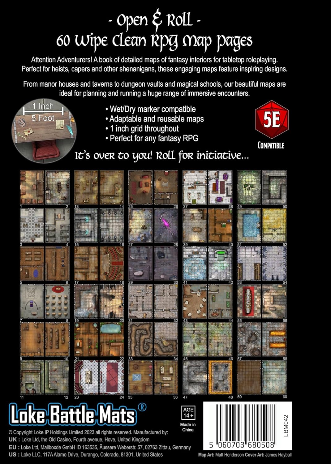 Loke Battle Mats Big Book of Battle Mats Rooms, Vaults and Chambers