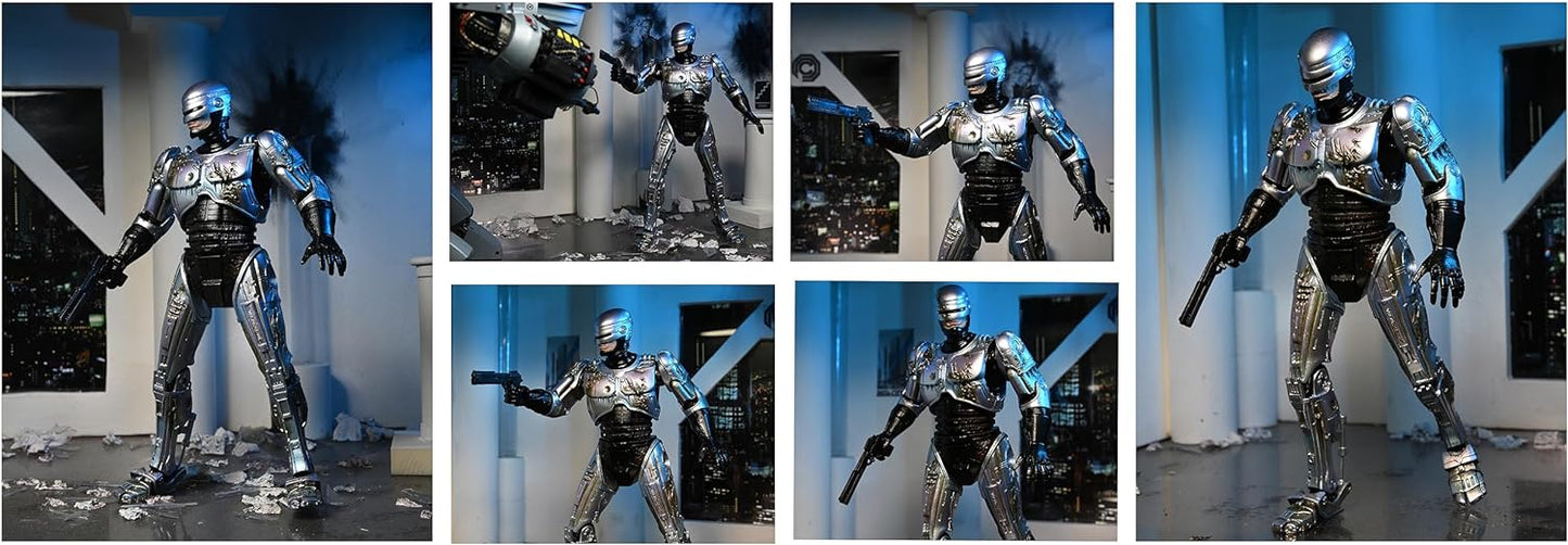 NECA- Ultimate Robocop Battle Damaged W/Chair Estatuas, Multicolor (81787