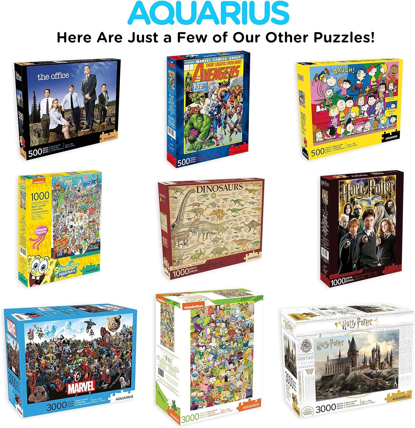 AQUARIUS 68510 Harry Potter Hogwarts Giant 3000 Piece Jigsaw Puzzle 1150mm x 820mm, Mixed